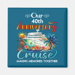 Our 40th anniversary cruise husband wife couple cr magnet