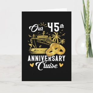 Our 45th Anniversary Golden Cruise Vacation Couple Card