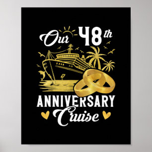 Our 48th Anniversary Golden Cruise Vacation Couple Poster