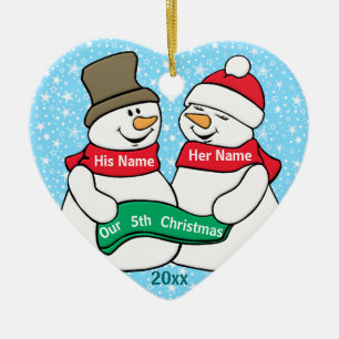 Our 5th Christmas Ceramic Ornament