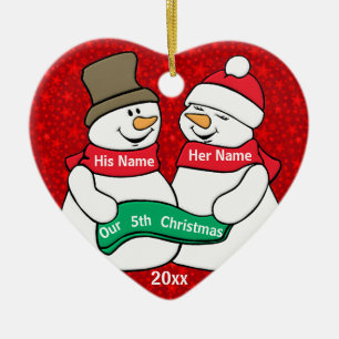 Our 5th Christmas Ceramic Ornament