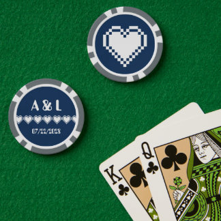 Our 8-Bit Hearts in Navy Poker Chips