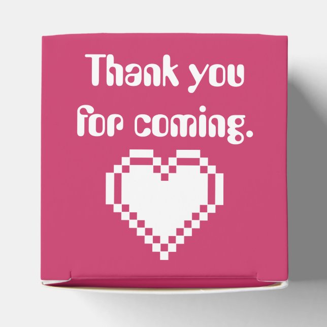 Our 8-Bit Hearts in Raspberry Favour Box (Top)