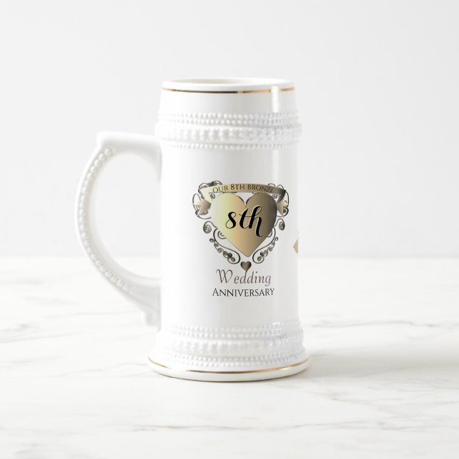 Our 8th Bronze Wedding Anniversary Beer Stein (Left)