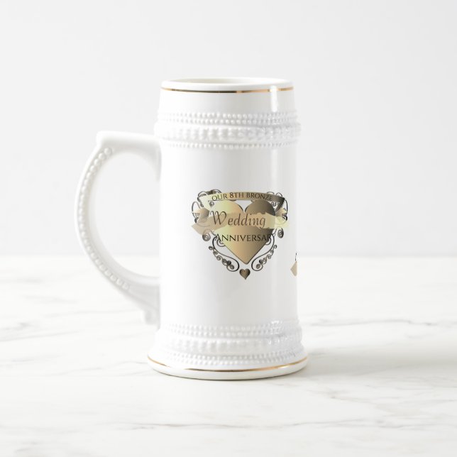 Our 8th Bronze Wedding Anniversary Beer Stein (Left)