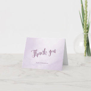 Our adventure begins calligraphy plum thank you card