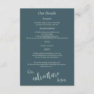 Our adventure begins lake in the mountains details enclosure card
