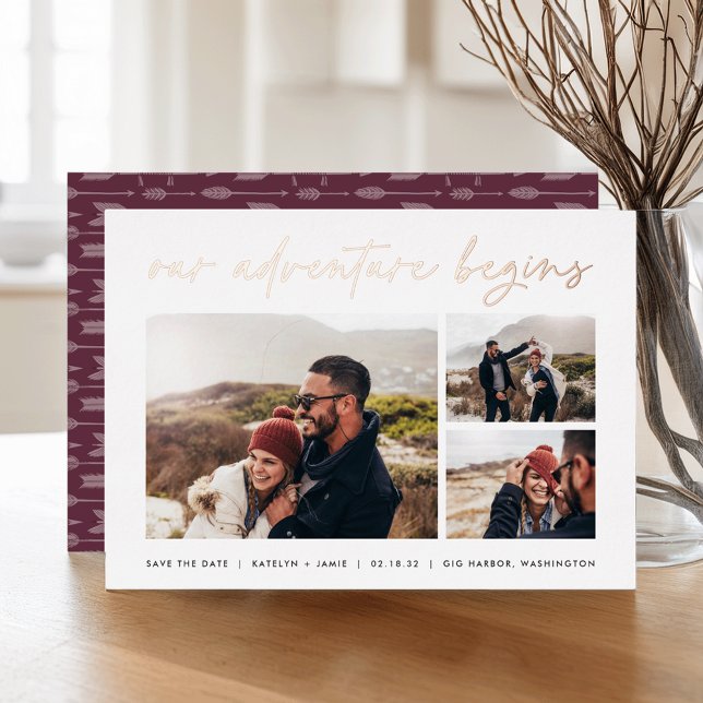Our Adventure Begins | Multi Photo Save The Date (Creator Uploaded)