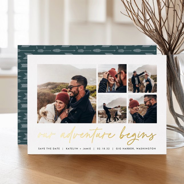 Our Adventure Begins | Multi Photo Save The Date (Creator Uploaded)
