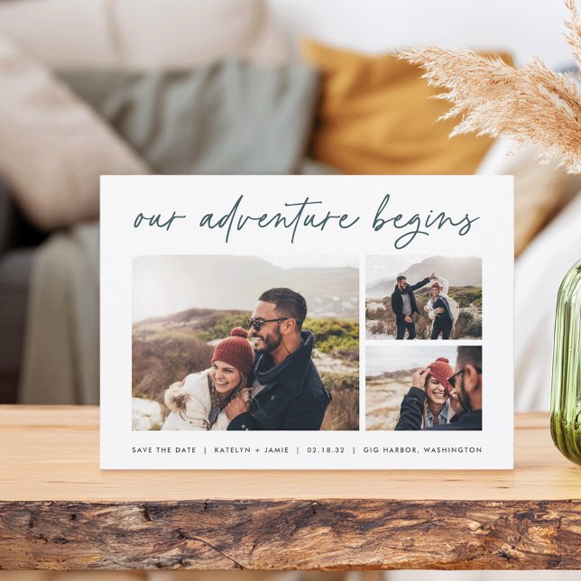 Our Adventure Begins | Multi Photo Save The Date (Creator Uploaded)