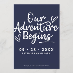 Our Adventure Begins Save The Date Non Photo Invitation