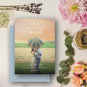 Our Adventure Begins Script Photo Save the Moment  Date