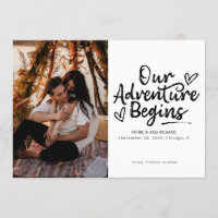 Our Adventure Begins Wedding Save The Date Photo