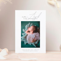 our Angel frame photo baby birth announcement