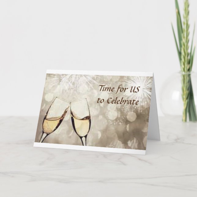 OUR ANNIVERSARY CHAMPAGNE AND CELEBRATION CARD (Front)