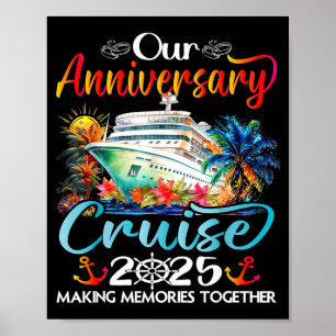 Our anniversary cruise husband wife couples cruise poster
