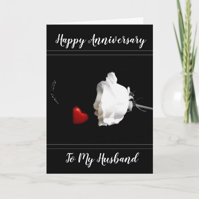**OUR ANNIVERSARY** HUSBAND U MEAN WORLD TO ME CARD (Front)