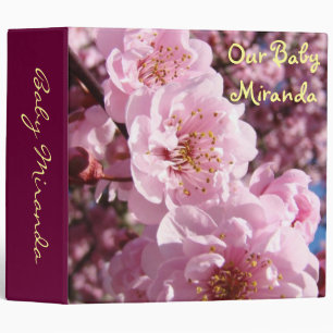Our Baby binders Photos Memories Blossoms Pink