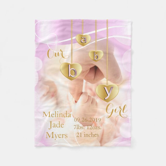 Our Baby Girl Fleece Blanket (Front)