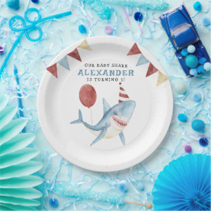 Our Baby Shark 1st Birthday Under The Sea Paper Plate