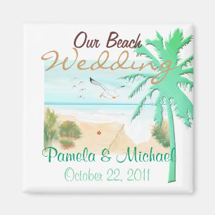 Our Beach Wedding Magnet