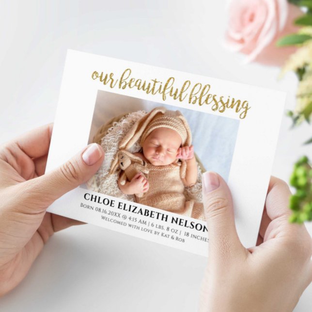 Our Beautiful Blessing Baby Birth Elegant Gold (Creator Uploaded)
