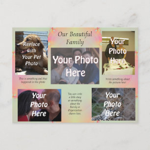 Our Beautiful Family Photos Postcard