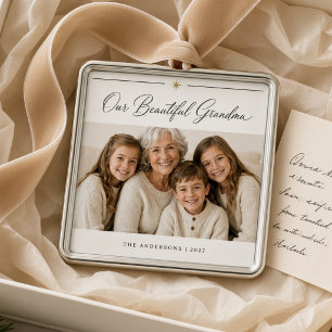 Our Beautiful Grandma Personalized Grandchildren Metal Ornament