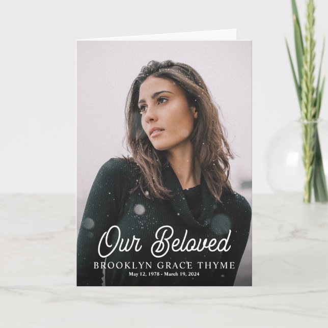 Our Beloved Full Photo Memorial Program (Front)