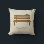 Our Bench Custom Throw Pillow<br><div class="desc">Available in a variety of colours! Custom colour available upon request. Designed by Berry Berry Sweet {www.berryberrysweet.com}</div>
