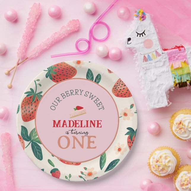 Our Berry Sweet Birthday Paper Plate (Party)