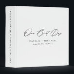 Our Best Day Simple Minimal Black & White Wedding Binder<br><div class="desc">Capture the essence of your special day with Our Best Day Simple Minimal Black & White Wedding album. The elegant and timeless design features a clean and minimalist aesthetic with a bold "Our Best Day" calligraphy in black and white colour scheme. This personalized wedding album is perfect for preserving and...</div>