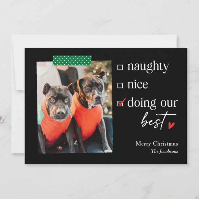 Our Best EDITABLE COLOR Christmas Holiday Card (Front)