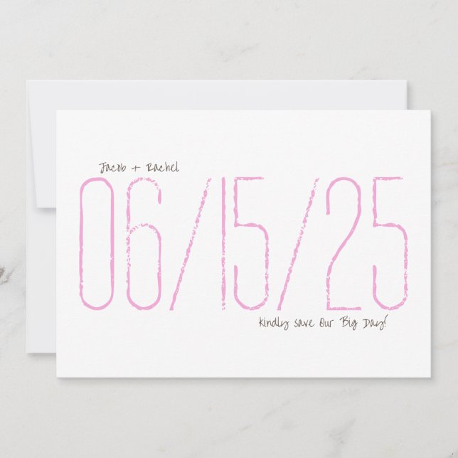 Our Big Day Save the Date card (Front)