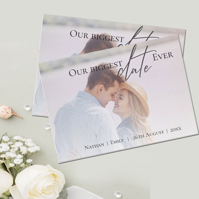 Our Biggest Date Ever Script Photo Wedding Save The Date (Creator Uploaded)