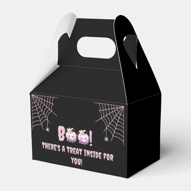 Our Boo is Turning Two Halloween Birthday Favor Box (Front Side)
