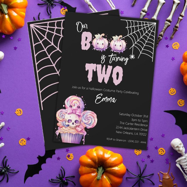 Our Boo is Turning Two Halloween Birthday Invitation (Creator Uploaded)