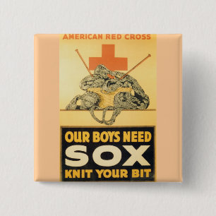 Our Boys Need Sox 2 Inch Square Button