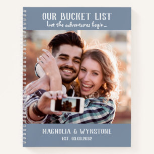 Our Bucket List Blue Photo Scrapbook Notebook
