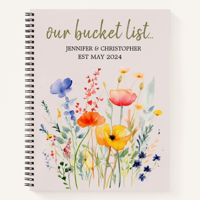 Our Bucket List Couples Adventure Keepsake Journal (Front)