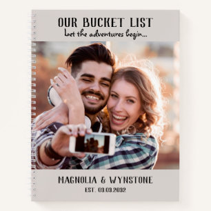 Our Bucket List Couple's Scrapbook Notebook