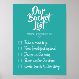 Our Bucket List Customized Keepsake Checklist Poster