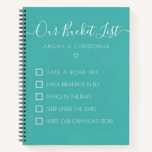 Our Bucket List Customized Keepsake Notebook