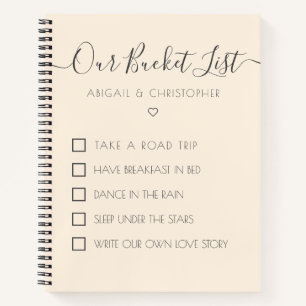 Our Bucket List Customized Keepsake Notebook