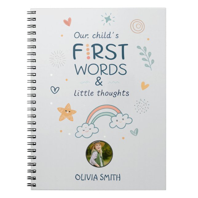 Our Child’s First Words & Little Thoughts Notebook (Front)