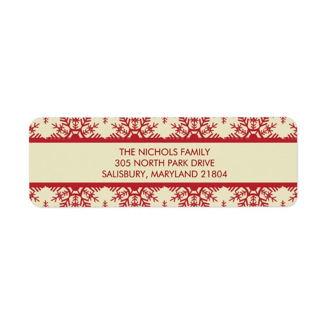 Our Christmas Card Address Labels (Devant)
