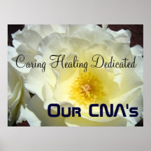 Our CNA's art print posters Caring Dedicated