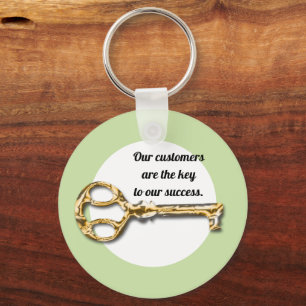 Our Customers Are the Key Business Appreciation Keychain