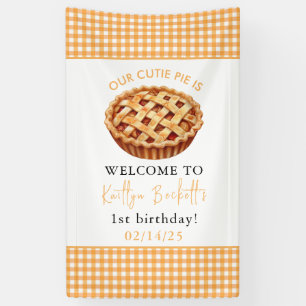Our Cutie Pie 1st Birthday Party Banner