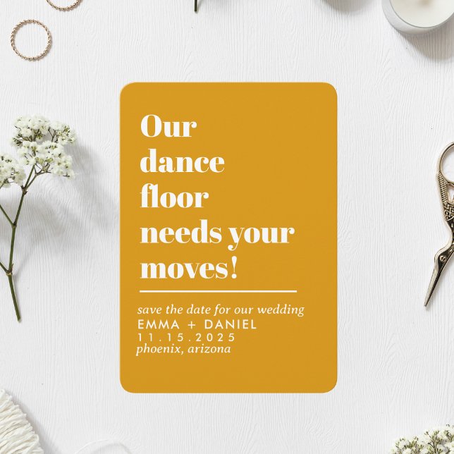 Our Dance Floor Funny Quote Wedding Save The Date (Creator Uploaded)